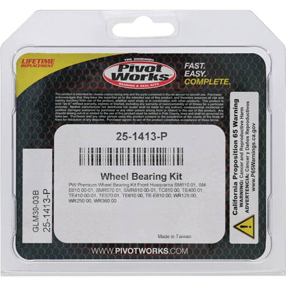 Pivot Works Husqvarna Wheel Bearing Kit Premium Bearings 25-1413-P 25-1413-P Photo - Primary
