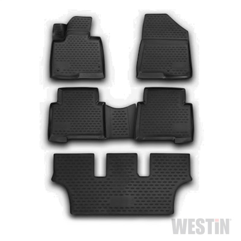 Westin 2013-2017 Hyundai Santa Fe 7 passenger Profile Floor Liners 5pc - Black 74-17-51043 74-17-51043 Photo - Primary