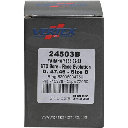 Vertex Pistons Vertex Piston 02-24 Yamaha YZ 85 85cc Cast Race Evolution Piston Kit 24503B 24503B Photo - Primary