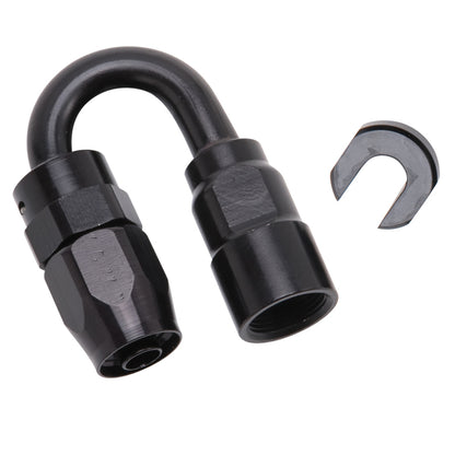 Russell Performance 5/16in SAE Quick Disc Female to -6 Hose Black 180 Degree Hose End 611283 611283 Photo - out of package