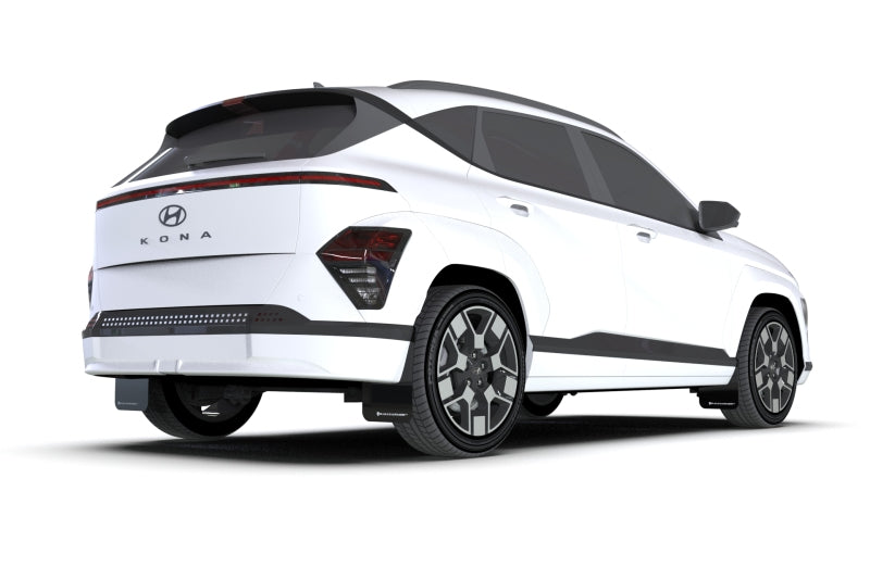 Rally Armor 2024 Hyundai Kona EV Black UR Mud Flap - White Logo MF113-UR-BLK-WH MF113-UR-BLK-WH User 1