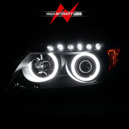 Anzo 2005-2010 Scion Tc Projector Headlights w/ Halo Black (CCFL) 121119 Photo - Unmounted