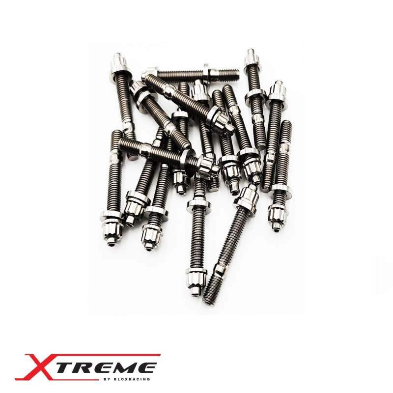 BLOX Racing M8X1.25X45mm 8-Piece Set - Titanium BXFL-00307-8-TI BXFL-00307-8-TI Photo - Primary