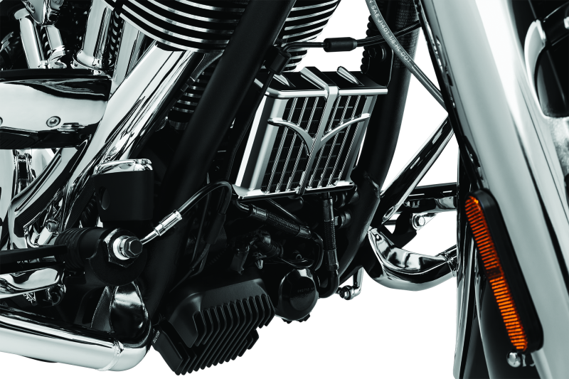Kuryakyn Oil Cooler Cover 14-23 Indian Models Chrome 5640 5640 User 1