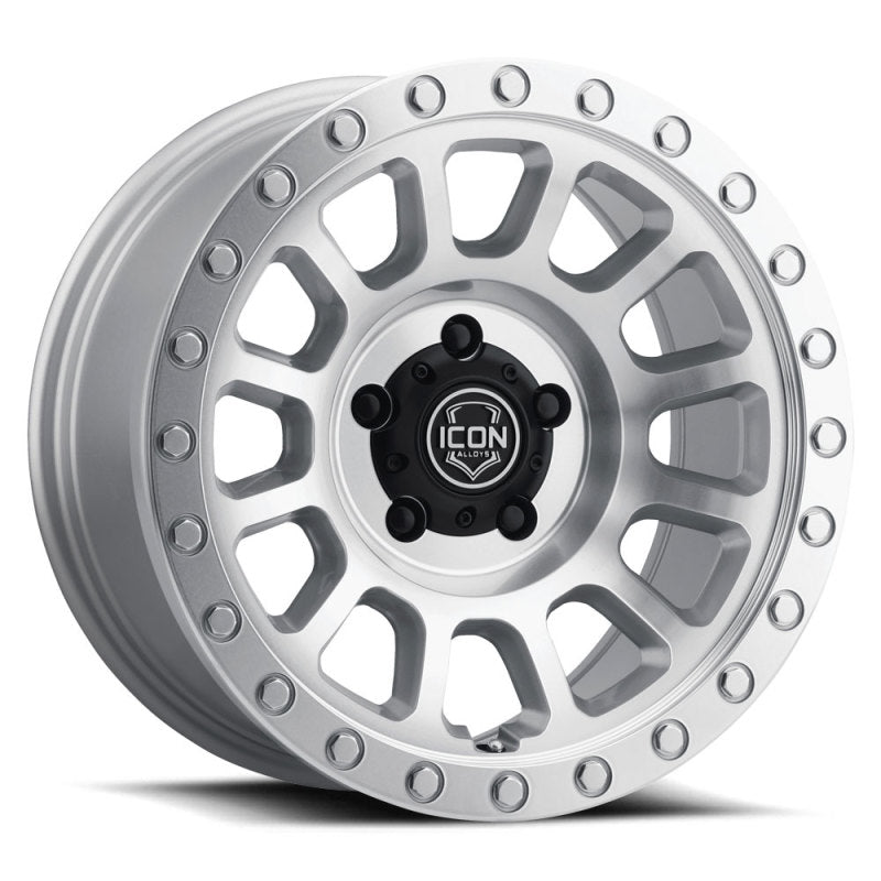 ICON Hulse 17 X 8.5 5 X 5 6mm Offset 4.5in BS Silver Machined 8017857345SM 8017857345SM Photo - Primary
