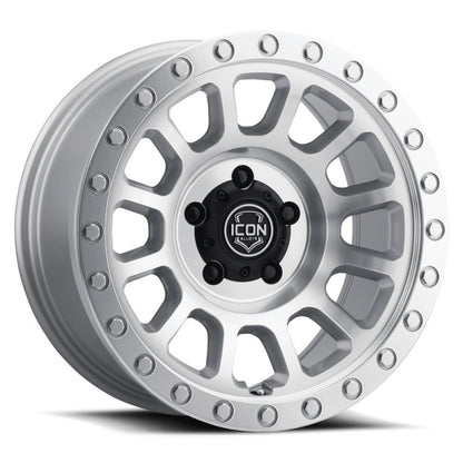 ICON Hulse 17 X 8.5 5 X 4.5 0mm Offset 4.75in BS Silver Machined 8017856547SM 8017856547SM Photo - Primary