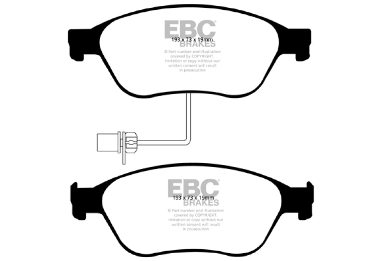 EBC 2003-2006 Volkswagen Phaeton 4.2L Ultimax2 Front Brake Pads UD1024 UD1024 Photo - Primary