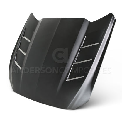 Anderson Composites 15-16 Ford Mustang Fiberglass Heat Extractor Hood AC-HD15FDMU-SA-GF AC-HD15FDMU-SA-GF Photo - Primary