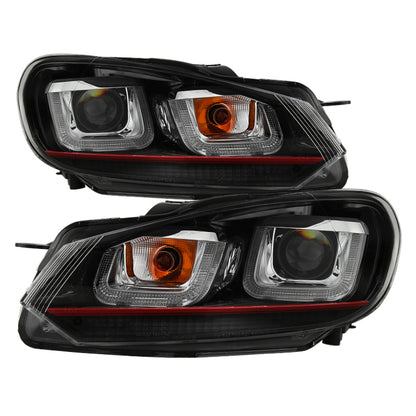 Spyder Volkswagen Golf / GTI 10-13 Version 3 Projector Headlights - Black PRO-YD-VG10V3R-DRL-BK 5082046 5082046 Photo - Primary