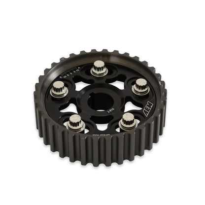 AEM Electronics Tru-Time Cam Gear Black 5-Bolt Honda B Series 23-802BK Photo - out of package
