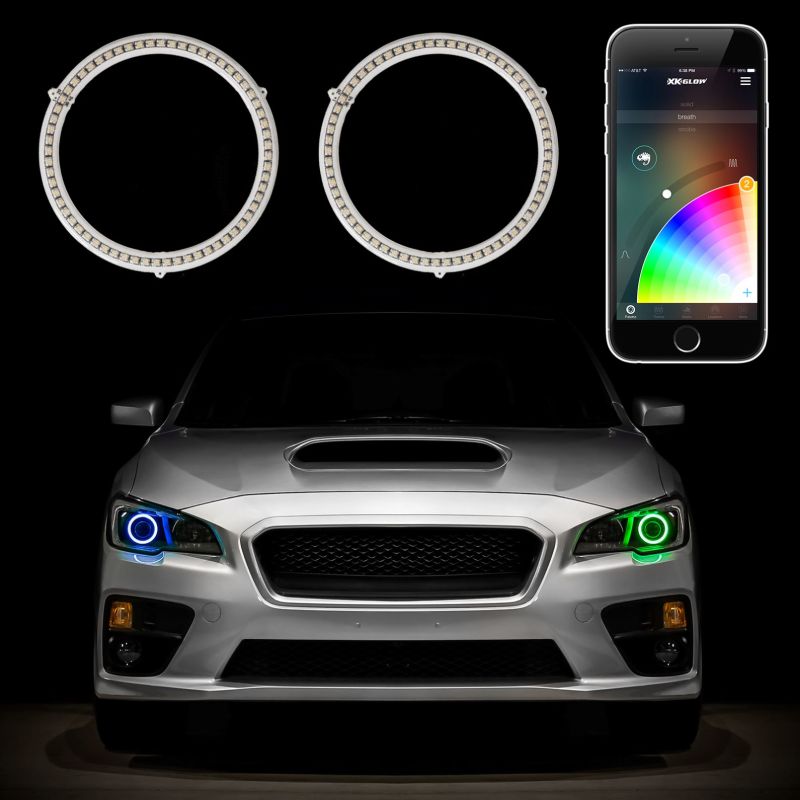 XKGLOW XK Glow 2x70mm - RGB Switchback Halo Million Color XKCHROME Smartphone App Controlled Kit XK042008-70 XK042008-70 User 1