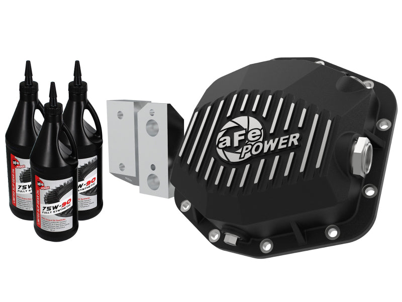 aFe 20-23 Jeep Gladiator JT (Dana M220) Pro Series Rear Differential Cover Black w/ Machined Fins 46-71191B 46-71191B Photo - Primary