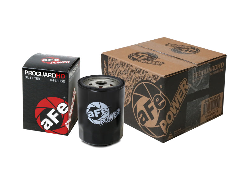 aFe 91-94 Nissan NX L4 2.0L/05-09 Lotus Elise L4 1.8L Pro GUARD HD Oil Filter - 4 Pack 44-LF050-MB 44-LF050-MB Photo - Primary