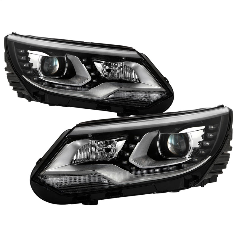 SPYDER VW Tiguan 12-17 LED/DRL Projector Headlights Chrome PRO-JH-VWT12-LED-C 9948527 9948527 Photo - Primary