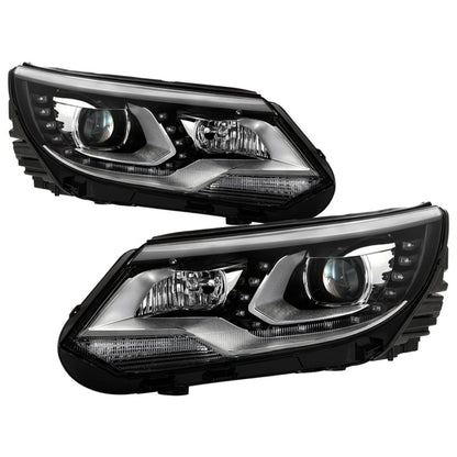 SPYDER VW Tiguan 12-17 LED/DRL Projector Headlights Chrome PRO-JH-VWT12-LED-C 9948527 9948527 Photo - Primary