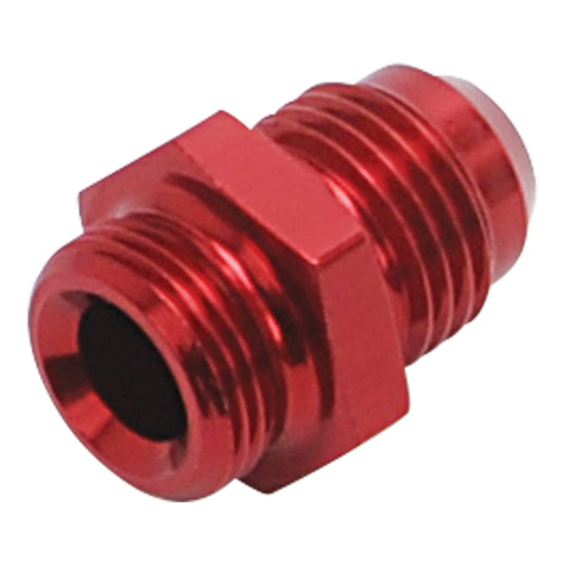 Russell -6 AN Holley Single Feed Carb Adapter Fitting (Red Finish) 640200 Photo - Primary