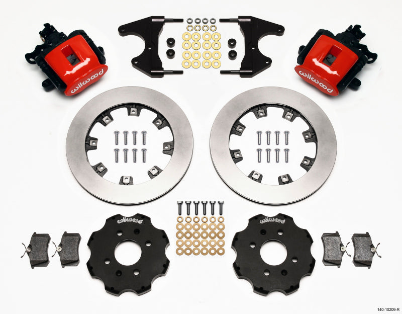 Wilwood Combination Parking Brake Rear Kit 12.19in Red Civic / Integra Drum 2.46 Hub Offset 140-10209-R 140-10209-R Photo - Primary