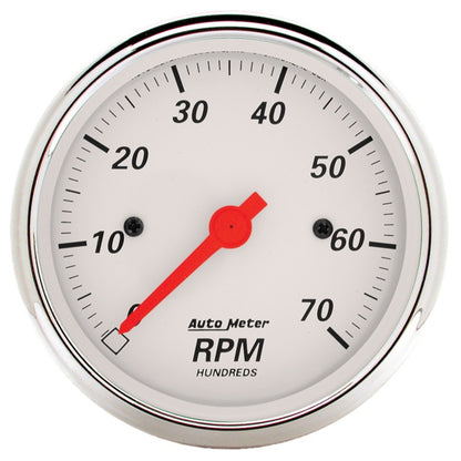 Autometer Gauge, Tachometer, 3 1/8", 7K Rpm, In-Dash, Arctic White 1398 Photo - Primary