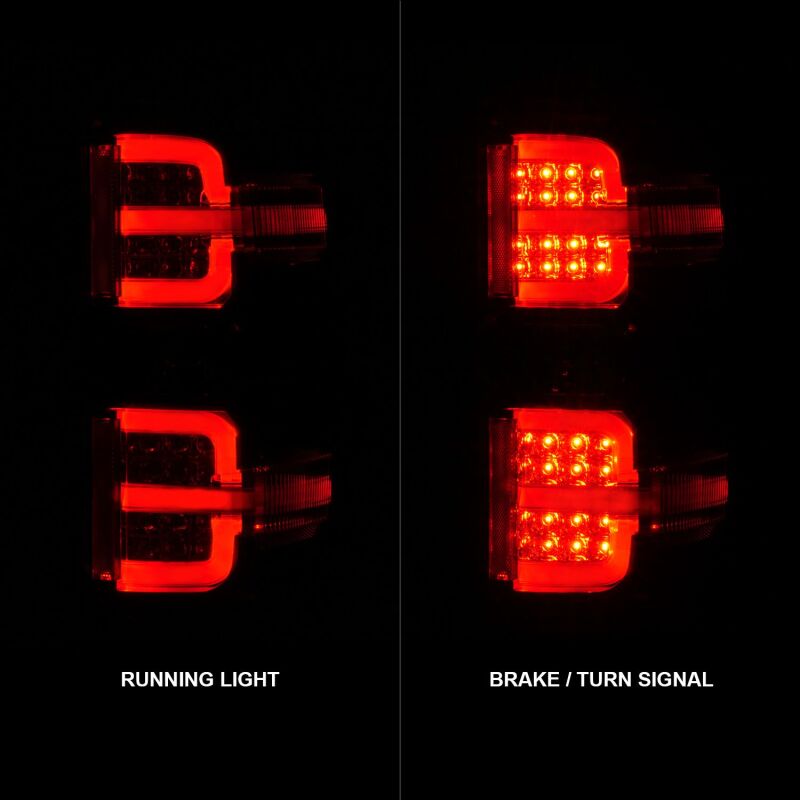 ANZO 15-19 Chevy Silverado 2500HD/3500HD (Factory Halogen Only) LED Tail Lights Black w/Clear Lens 311423 311423 User 2