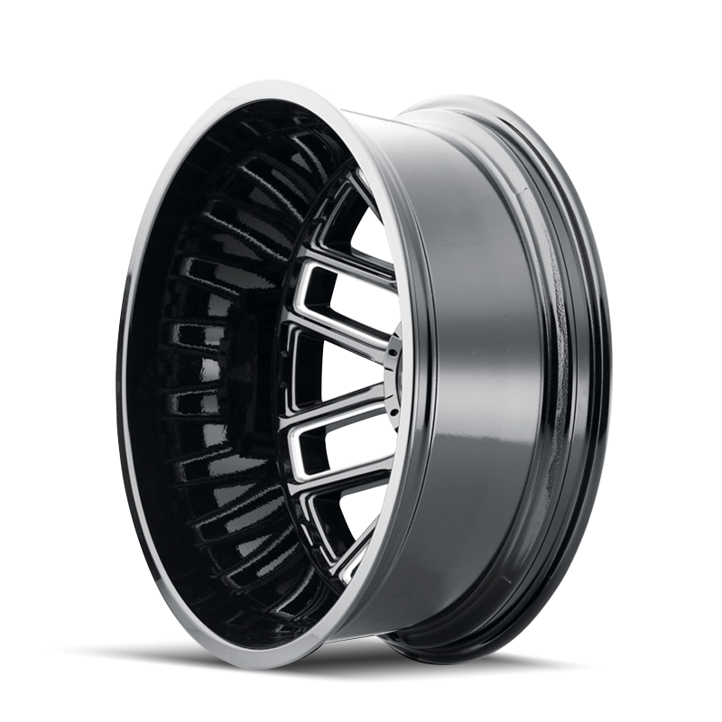 Mayhem 8107D Cogent Dually 20x8.25/8x210 BP/-232mm Offset/154.2mm Hub Black w/ Milled Spokes Wheel 8107D-2879BMR232 8107D-2879BMR232 Photo - Primary
