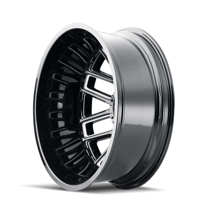 Mayhem 8107D Cogent Dually 22x8.25/8x210 BP/-232mm Offset/154.2mm Hub Black w/ Milled Spokes Wheel 8107D-22879BMR232 8107D-22879BMR232 Photo - Primary