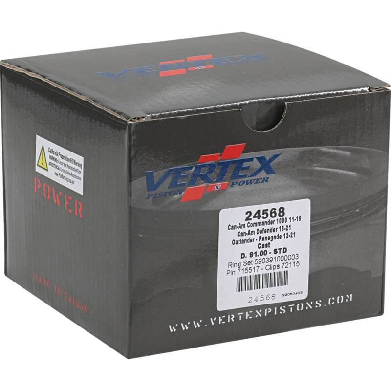 Vertex Pistons Vertex Piston 11-19 Can-Am Commander 1000 1000cc Cast Replica Piston Kit 24568 24568 Photo - Primary