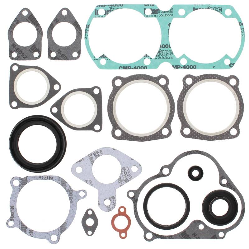 Vertex Pistons Vertex Gaskets 1990 Yamaha Enticer ET340TR Complete Gasket Kit w/ Oil Seals 711142B 711142B Photo - Primary