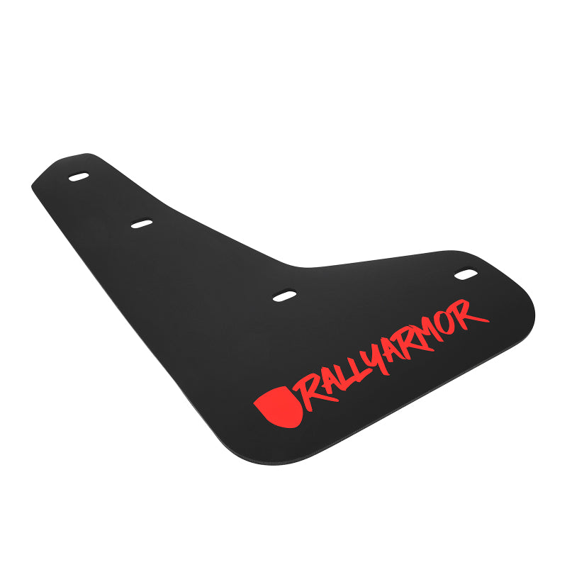 Rally Armor 13+ Ford Focus ST Black Mud Flap w/ Red Logo and Altered Font MF27-UR-BLK/RD-X MF27-UR-BLK/RD-X Photo - Primary