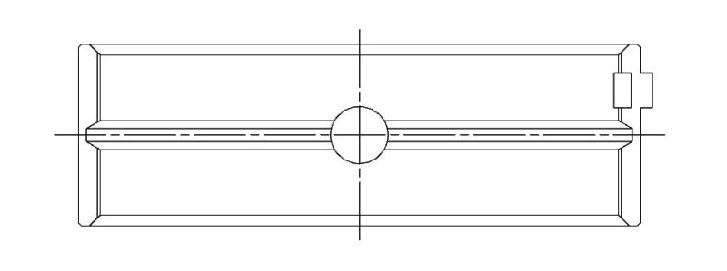 ACL Chevy 265/283/302/327 .010 Oversized Main Bearing Set - CT-1 Coated 5M429HC-10 5M429HC-10 Technical Drawing