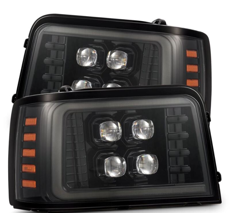 AlphaRex 92-96 Ford F-Series/Bronco NOVA-Series LED Proj Headlight Alpha-Bk w/Actv Light SS & SBDRL 880269 880269 Photo - Primary