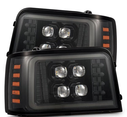 AlphaRex 92-96 Ford F-Series/Bronco NOVA-Series LED Proj Headlight Alpha-Bk w/Actv Light SS & SBDRL 880269 880269 Photo - Primary