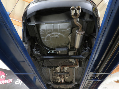 aFe Takeda Series 2 1/2in 304 SS Cat-Back 14-19 Ford Fiesta L4-1.6L w/Black Tip 49-33134-B 49-33134-B Photo - Mounted