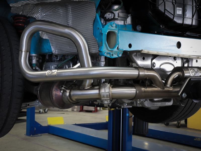 aFe 14-16 Porsche 911 GT3 991.1 H6 3.8L MACH Force-Xp 304 SS Cat-Back Exhaust System w/ Carbon Tips 49-36450-C 49-36450-C Photo - Mounted