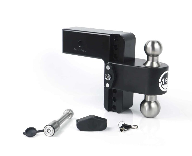 Weigh Safe 180 Hitch 6in Drop Hitch & 3in Shank (10K/21K GTWR) w/WS05 - Black Cerakote LTB6-3-KA-CER-BLA