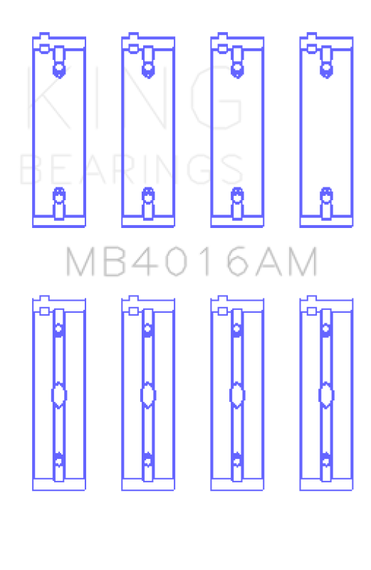 King Mitsubishi 181CI 3.0L 6G72 V6 (Size STD) Main Bearing Set MB4016AM MB4016AM Photo - Primary