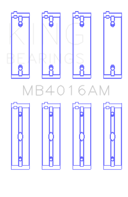 King Engine Bearings King Mitsubishi 181CI 3.0L 6G72 V6 (Size STD) Main Bearing Set MB4016AM MB4016AM Photo - Primary