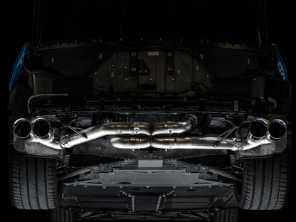 AWE Tuning 2020 Chevrolet Corvette (C8) Track Edition Exhaust - Quad Chrome Silver Tips 3020-42080 3020-42080 Photo - Mounted