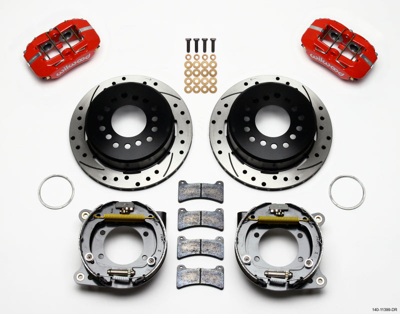 Wilwood Dynapro Low-Profile 11.00in P-Brake Kit Drill-Red 93-97 Camaro/Firebird 2.75in Offset 140-11399-DR 140-11399-DR Photo - Primary