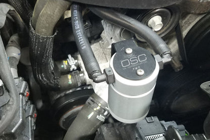 J&L 16-17 Chevrolet SS 6.2L Passenger Side Oil Separator 3.0 - Clear Anodized 3083P-C 3083P-C Photo - Mounted