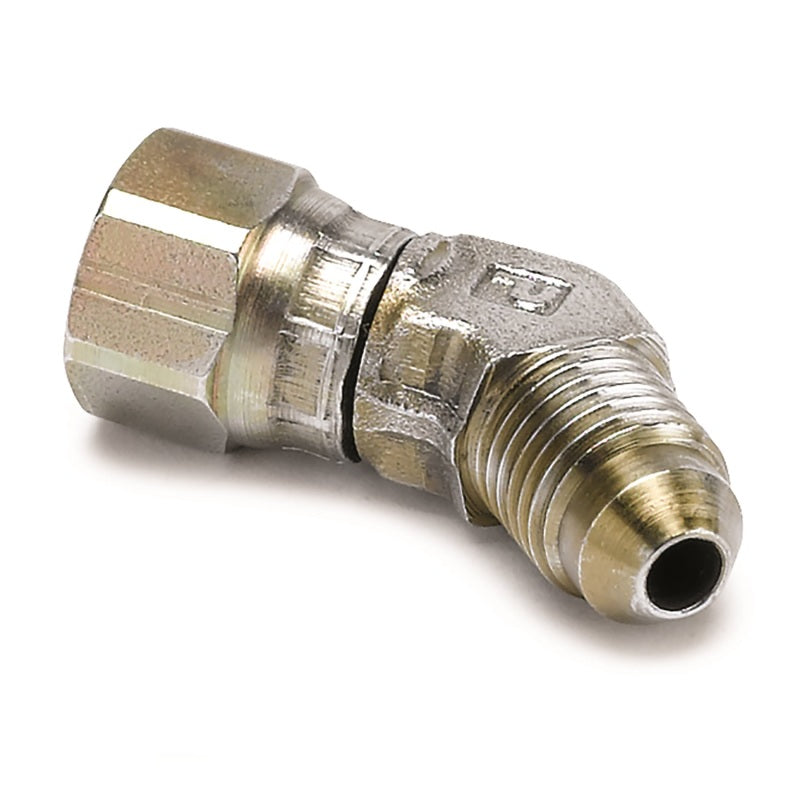 Autometer Fitting, Adapter, 45 Deg. -4An F to -4An M, Steel 3273 Photo - Primary