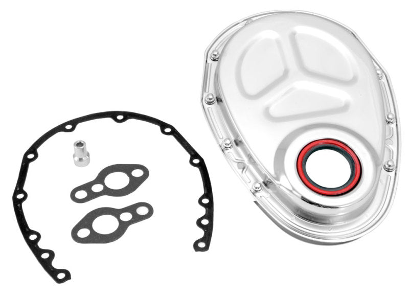 Spectre SB Chevrolet Timing Cover (Incl. Pre-Installed Seal/Gaskets/Bolts) - Chrome 42353 42353 Photo - Primary