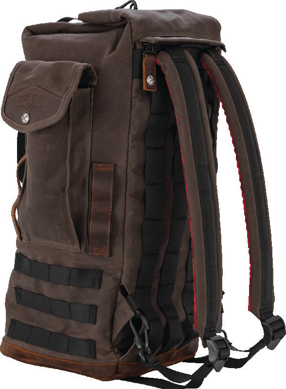Burly Brand Sissy Bar Backpack Dark Oak B15-1013D B15-1013D Photo - Primary