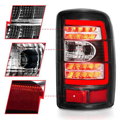ANZO 2000-2006 Chevrolet Tahoe LED Tail Lights w/ Clear Lens Black Housing 311362 311362 Photo - Unmounted
