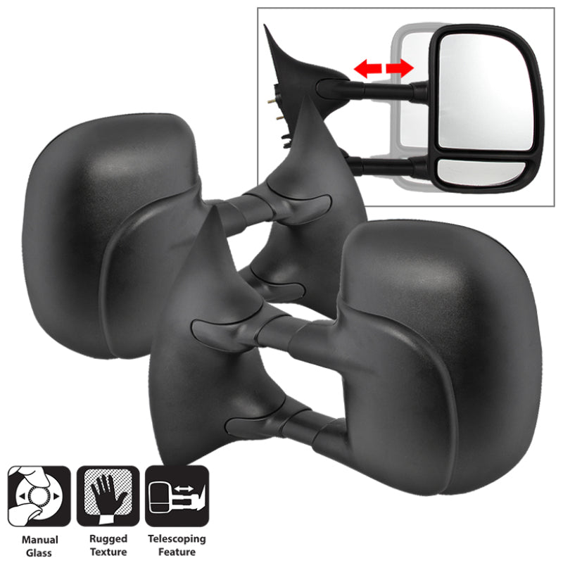 SPYDER xTune 02-07 Ford SuperDuty L/R Manual Extendable - Manual Adjust Mirror (MIR-FDSD99S-MA-SET) 9935657 9935657 Photo - Primary
