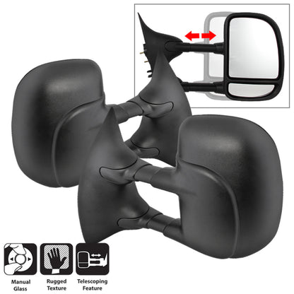 SPYDER xTune 02-07 Ford SuperDuty L/R Manual Extendable - Manual Adjust Mirror (MIR-FDSD99S-MA-SET) 9935657 9935657 Photo - Primary