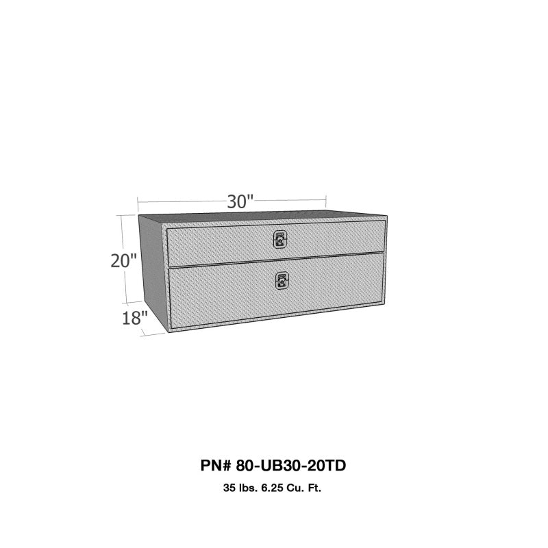 Westin/Brute UnderBody 30in x 20in w/ Top Drawer - Aluminum 80-UB30-20TD 80-UB30-20TD Photo - Primary