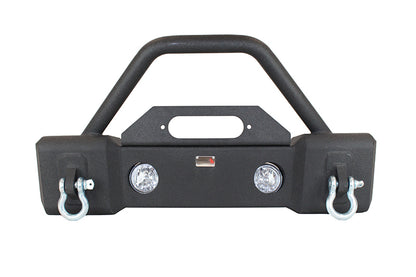 Fishbone Offroad 07-18 Jeep Wrangler JK Stubby Bumper W/Tube Guard - Black Texured Powdercoated FB22001 FB22001 User 1