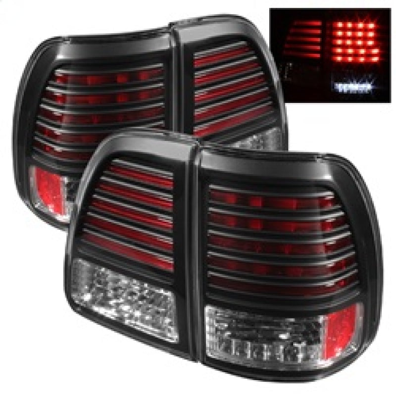 Spyder Toyota Land Cruiser 98-05 LED Tail Lights Black ALT-YD-TLAN98-LED-BK 5007537 5007537 Photo - Primary