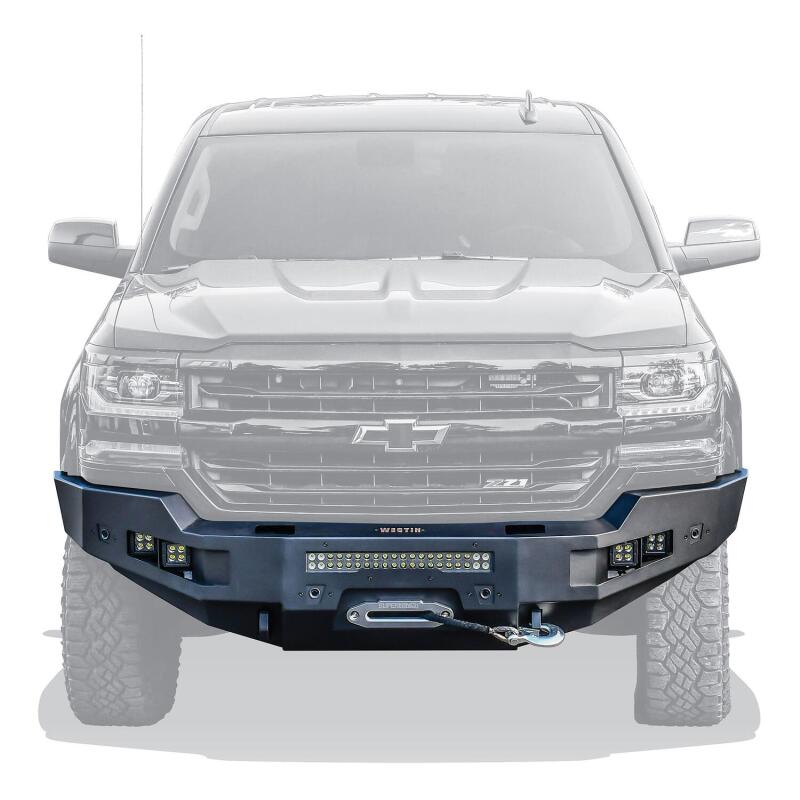 Westin 15-19 Chevrolet Silverado 2500/3500 Pro-Series Front Bumper - Textured Black 58-411165 58-411165 Photo - Mounted