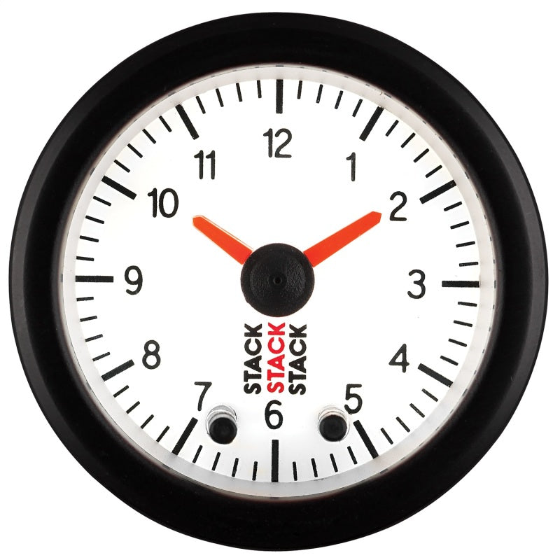 Autometer Stack Analog Clock Gauge - White ST3367 ST3367 User 2